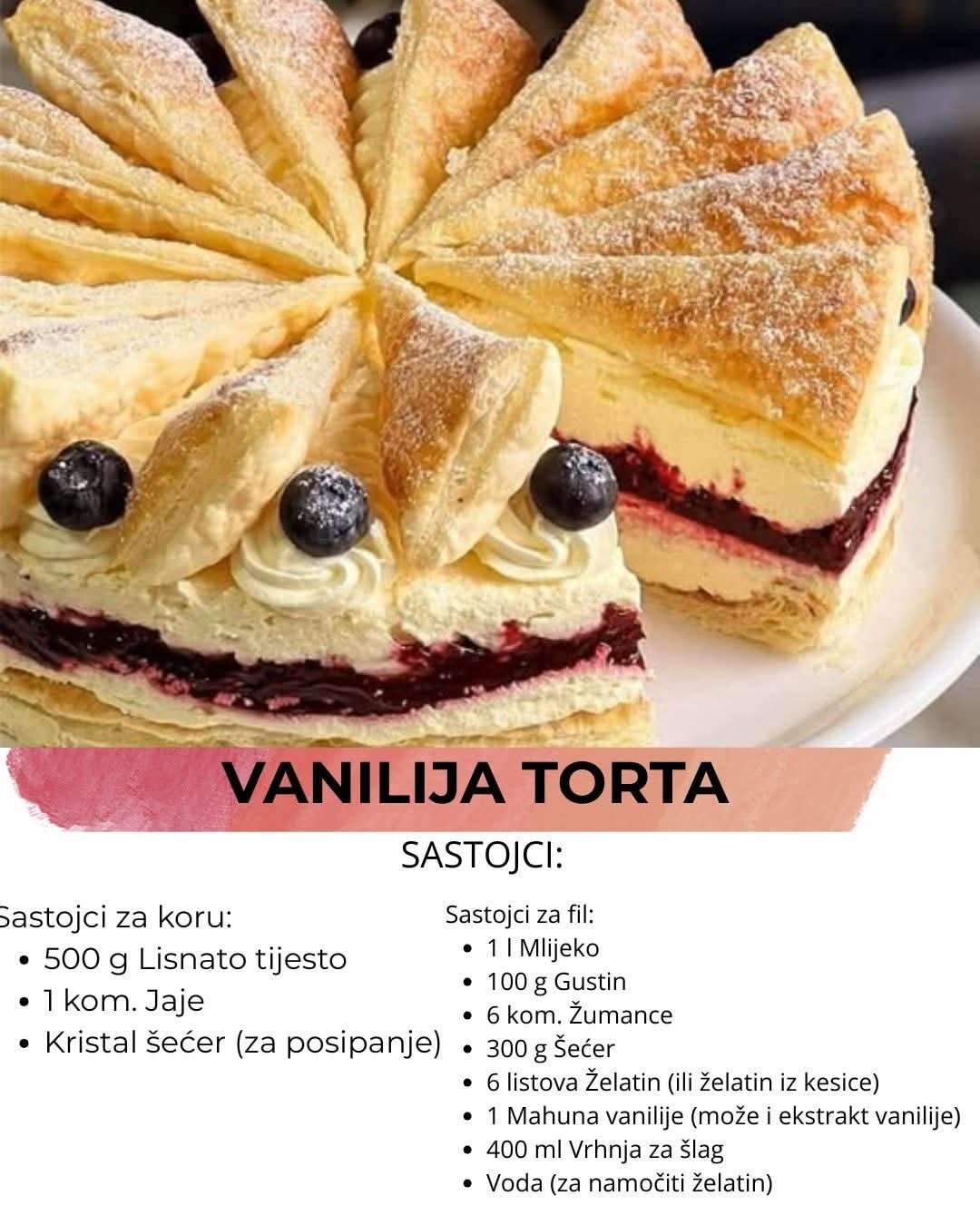 VANILIJA TORTA – Kraljica kremastih torti