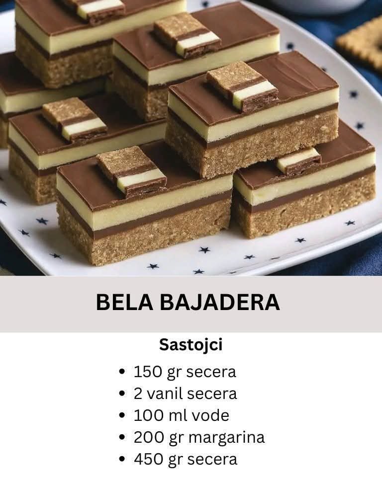 BELA BAJADERA – Fina, nežna i preukusna delicija