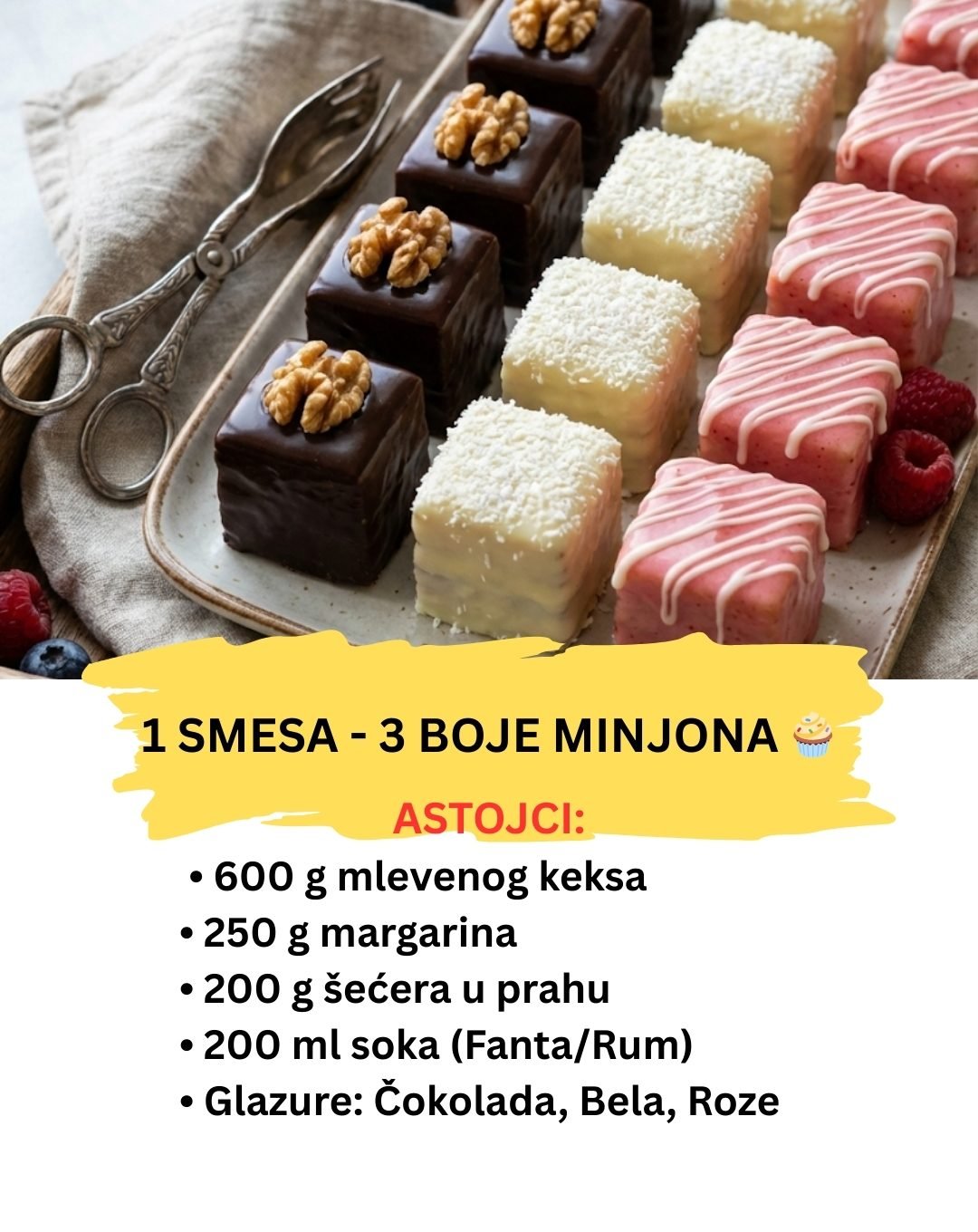 1 SMESA – 3 BOJE MINJONA: Čokoladni, beli i roze minjoni koje ćete obožavati 🍰✨