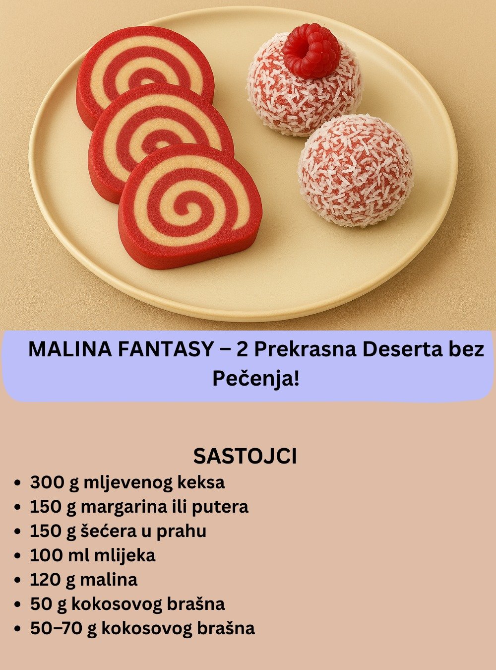 MALINA FANTASY – 2 Prekrasna Deserta bez Pečenja!