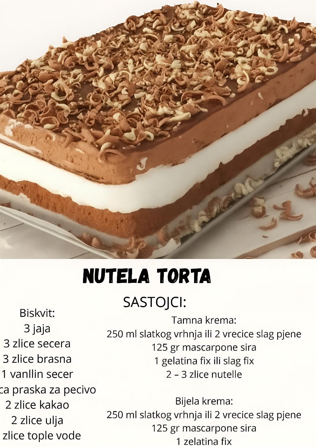 Najmekša Nutela Torta – Kremasta, Lagana i Neodoljiva!