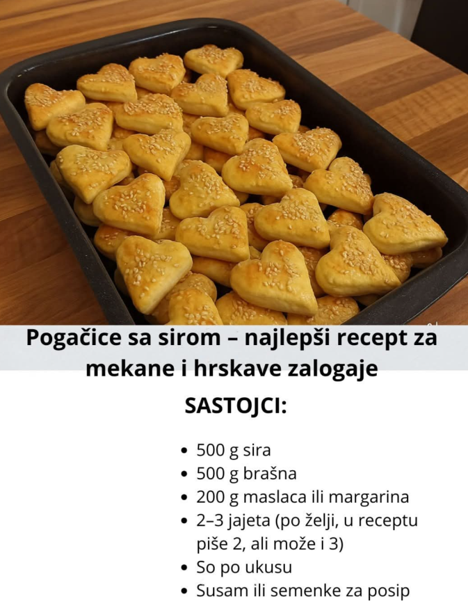 Pogačice sa sirom – najlepši recept za mekane i hrskave zalogaje