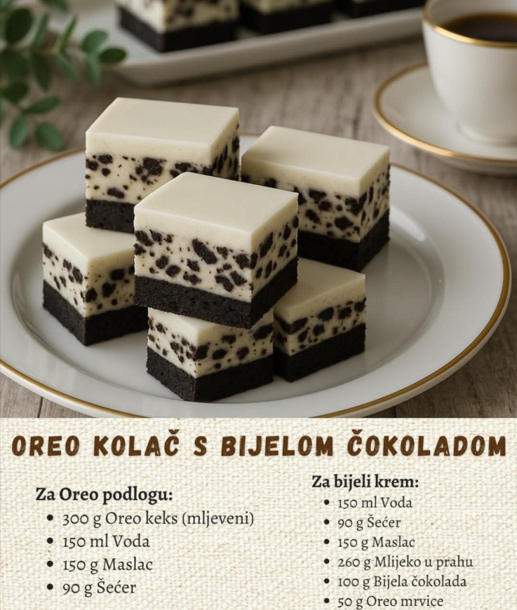 OREO KOLAČ S BIJELOM ČOKOLADOM – NEODOLJIVA KOMBINACIJA OKUSA