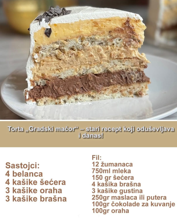 Torta „Gradski mačor“ – stari klasik koji osvaja već generacijama