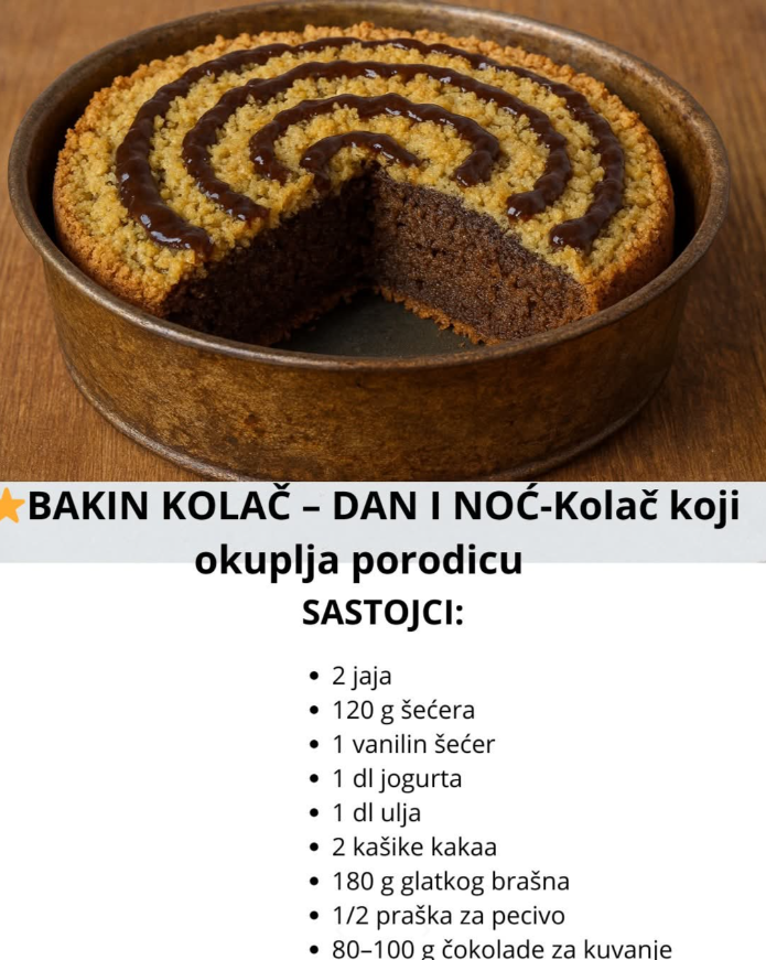⭐BAKIN KOLAČ – DAN I NOĆ Kolač koji okuplja porodicu
